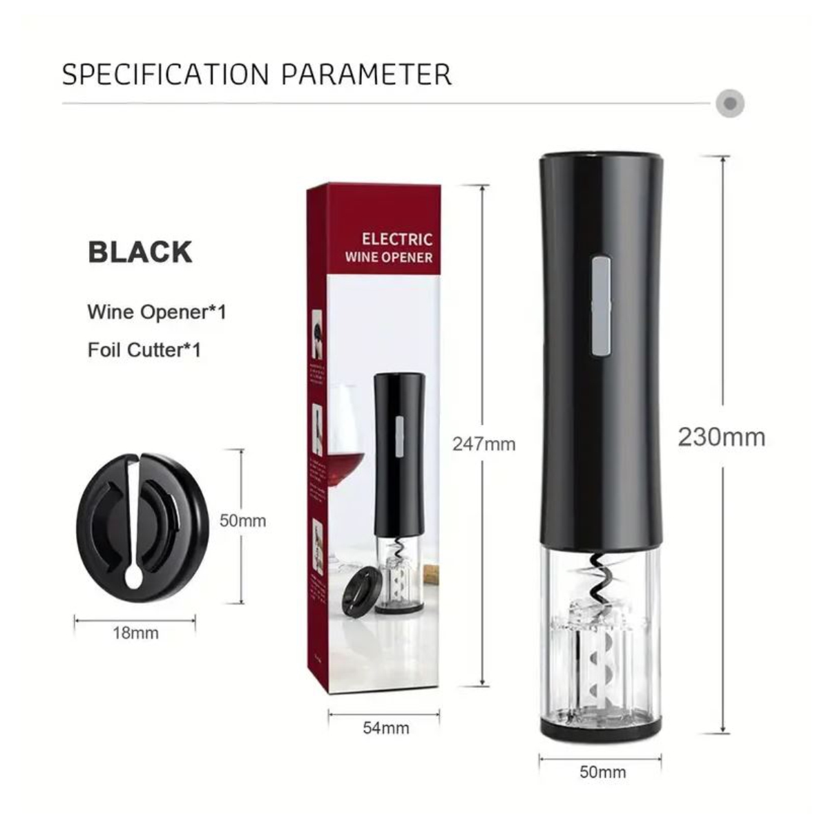 Vista 2 de Sacacorchos Vino Recargable USB